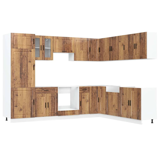 Ensemble d'armoires de cuisine 14 pcs porto bois d'ingénierie