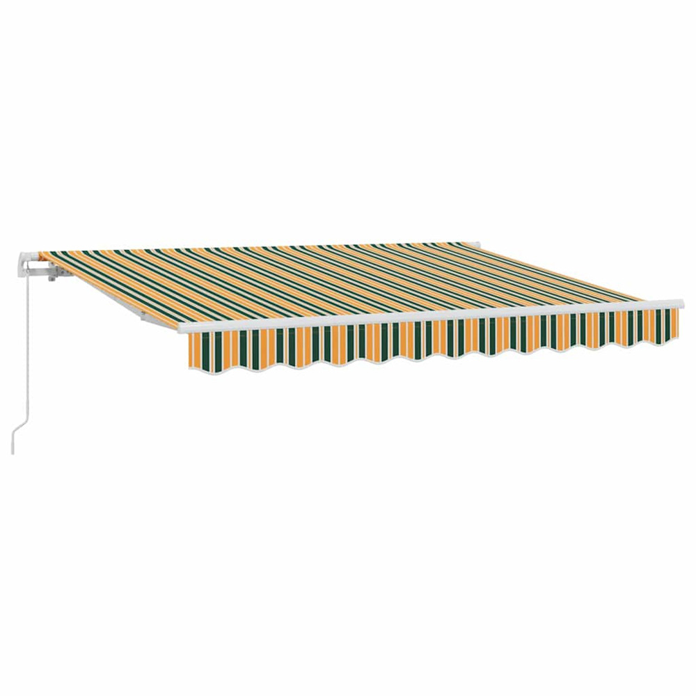 Auvent rétractable vert 300 x 200 cm tissu