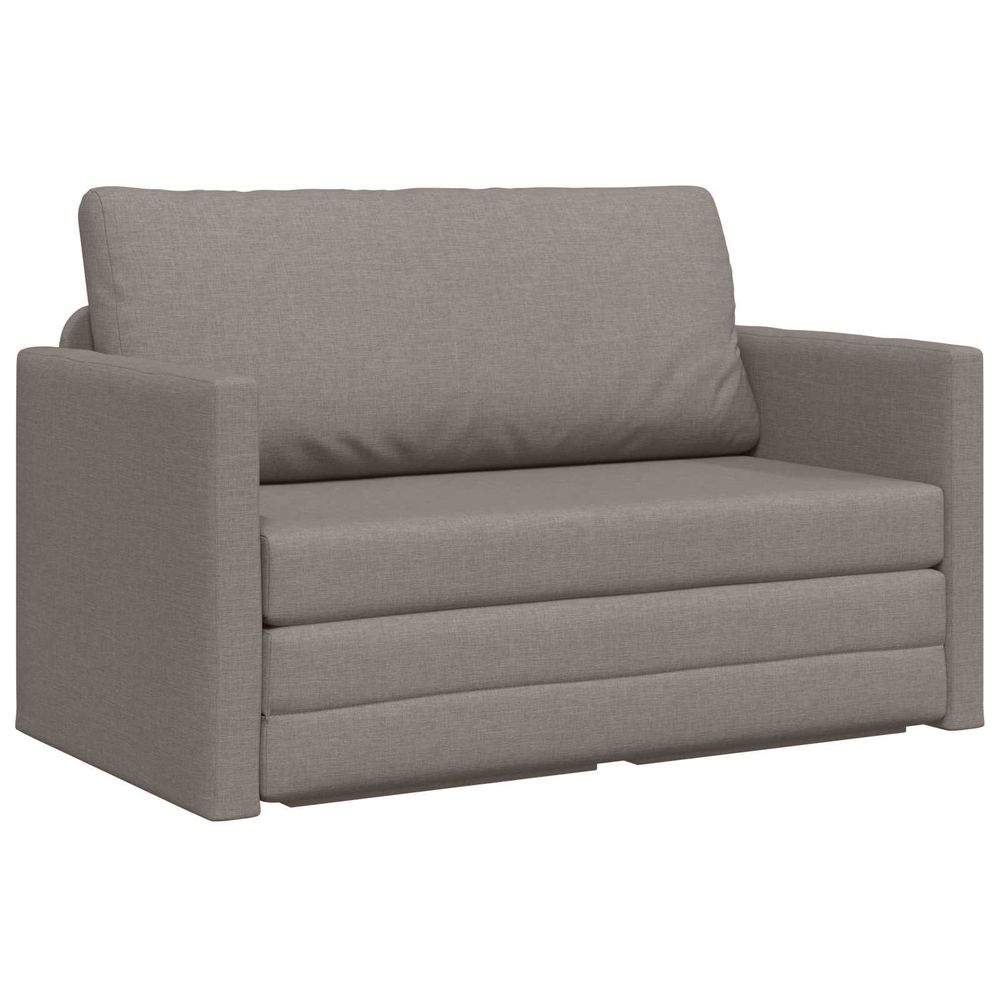 Canapé-lit taupe 124 x 71 x 78 cm tissu