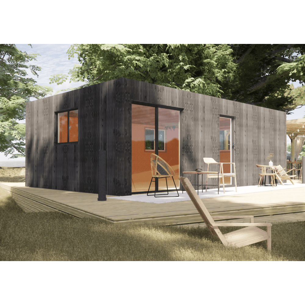 Dépendance habitable à louer en bois 7,7 x 4,6 x 2,7 m