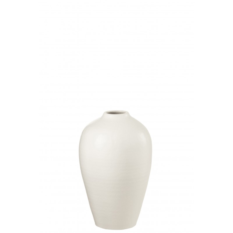 Vase en céramique blanc 22x22x35 cm