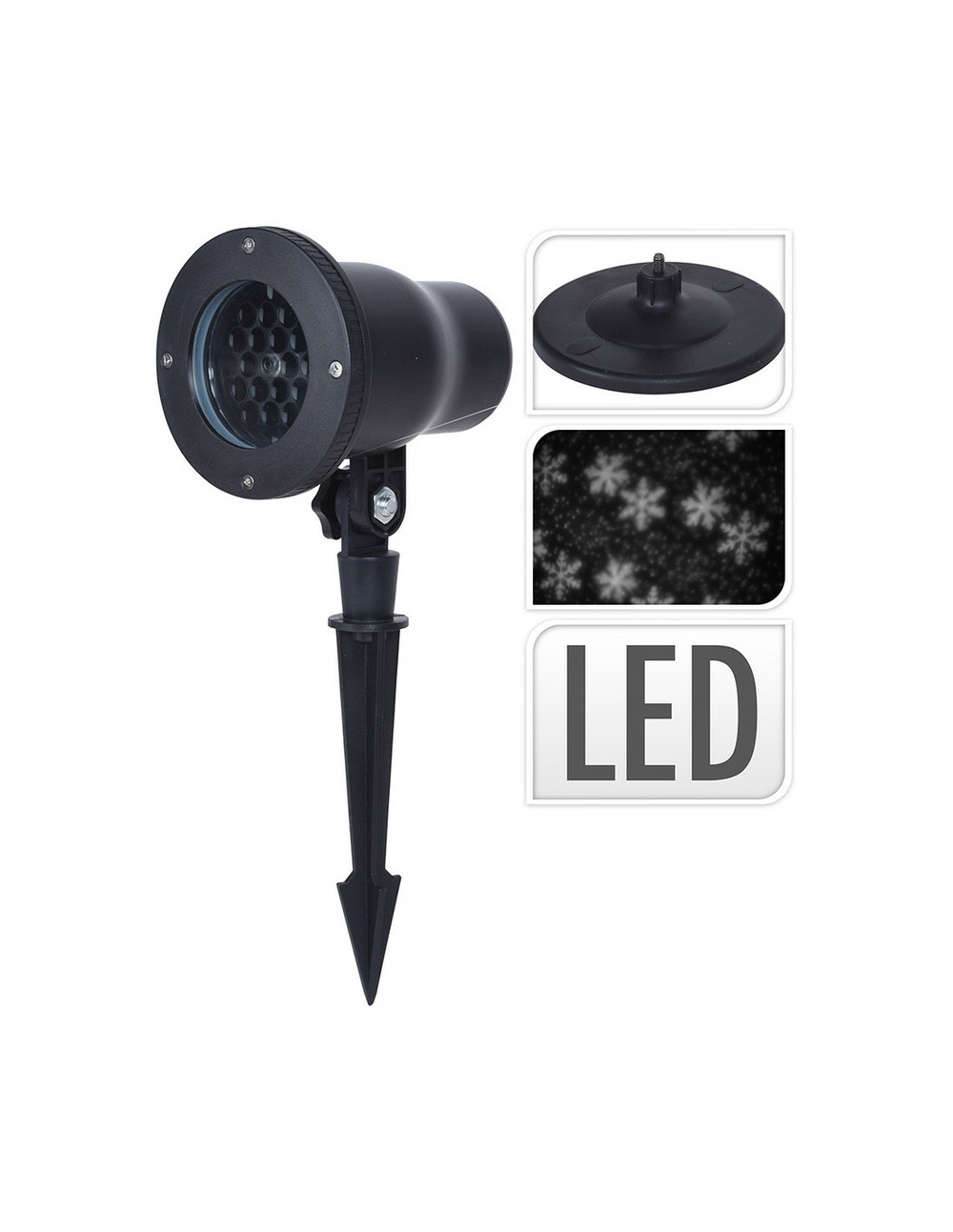 Projecteur led effet tempête de neige ip44