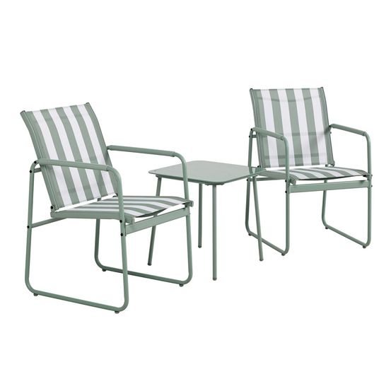 Salon de jardin en acier 2 places nice - vert