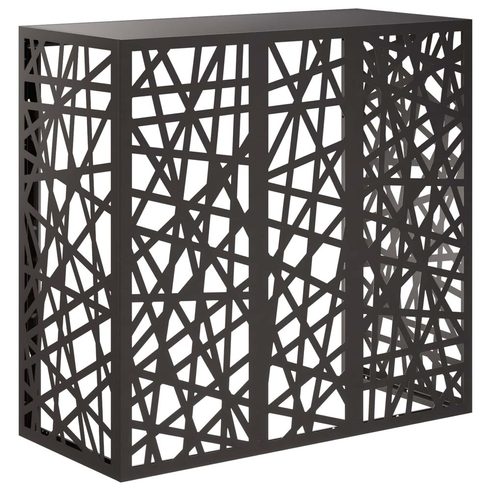 Housse de climatiseur noir 110 x 50 x 105 cm acier