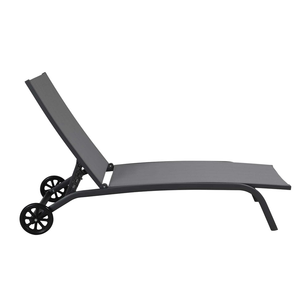 Set 2 bains de soleil MOD MANACOR gris anthracite