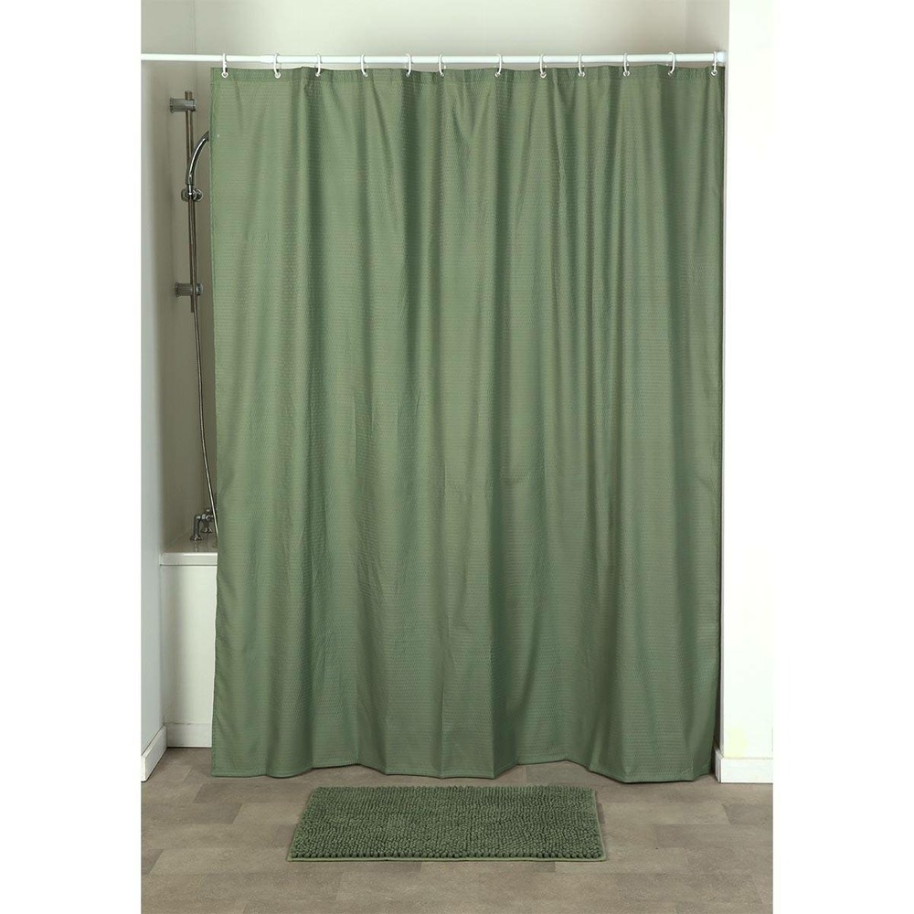 Rideau de douche microfibre 180x200cm- kaki