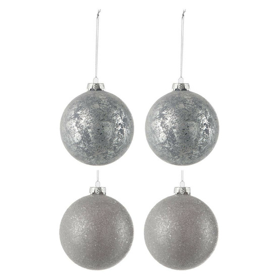 Lot de 4 boules de noël design