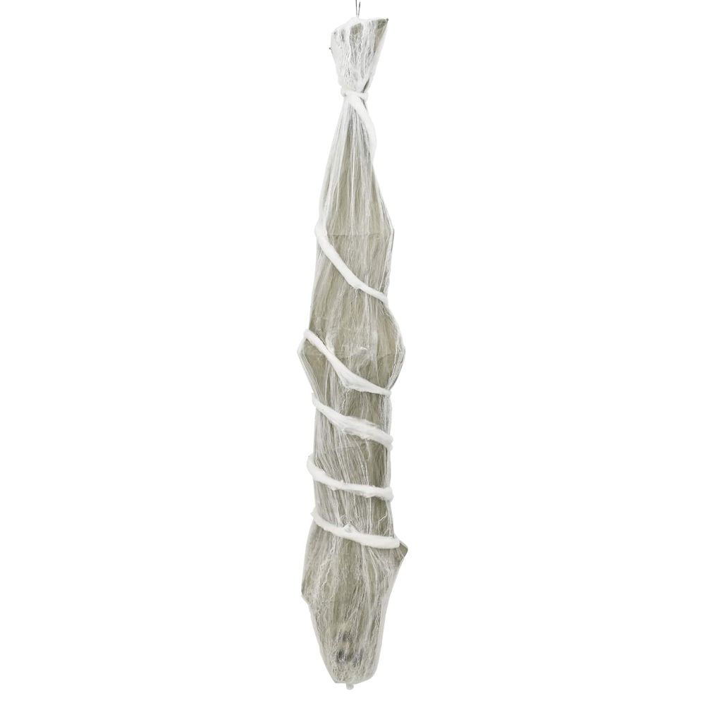 Cadavre en cocon suspendu spooka vert 180 cm mousse et tissu