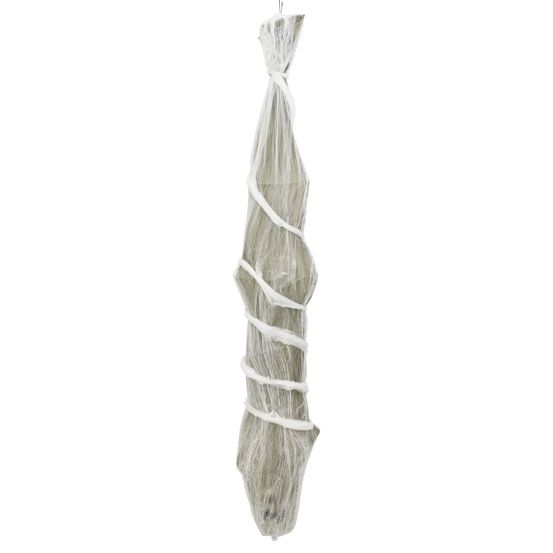 Cadavre en cocon suspendu spooka vert 180 cm mousse et tissu