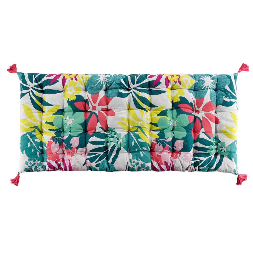 Coussin de sol ou matelas de sol pompons hawaina