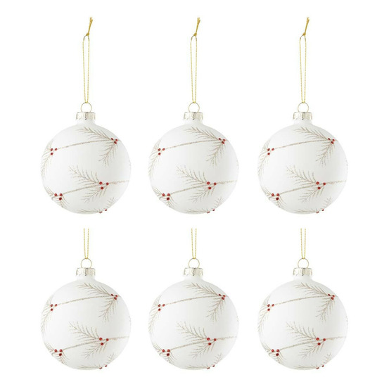 Lot de 6 boules de noël paillettes