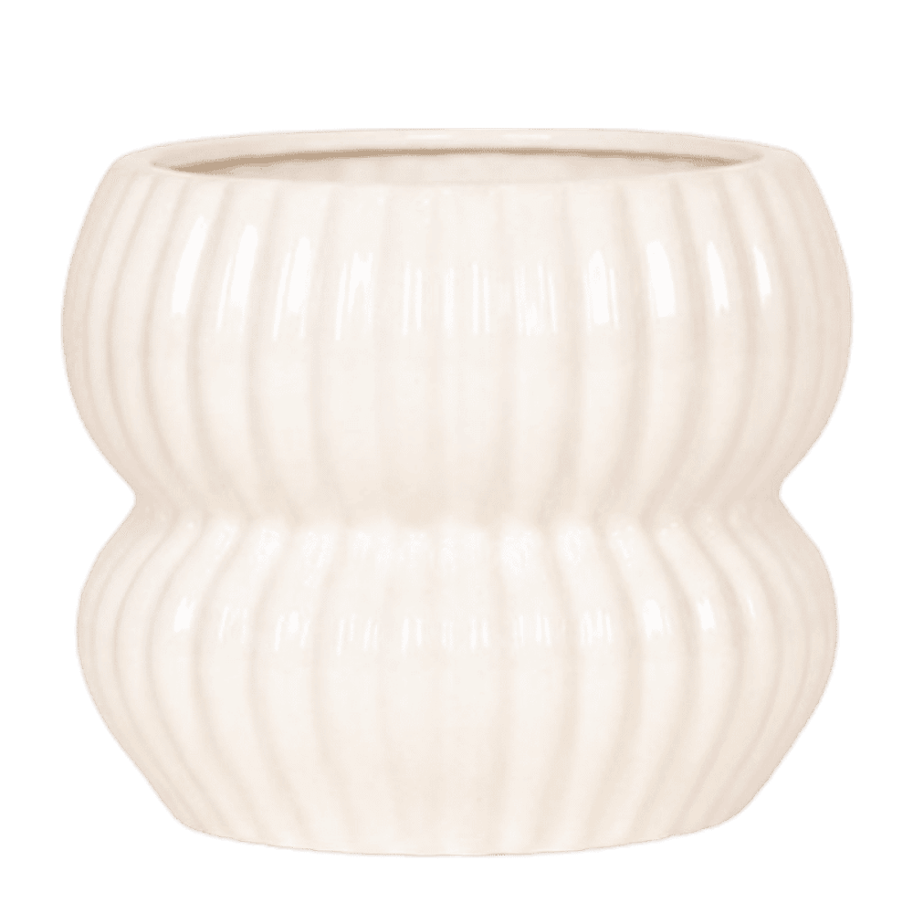 Cache-pot horizon blanc - ø12 cm x h12,5 cm
