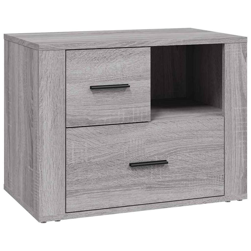 Table de chevet sonoma gris 60x36x45 cm bois d'ingénierie