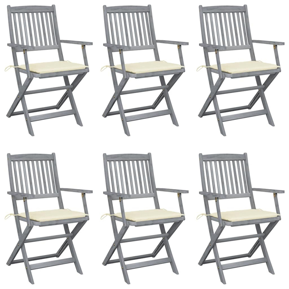 Chaises pliables d'extÃ©rieur 6 pcs