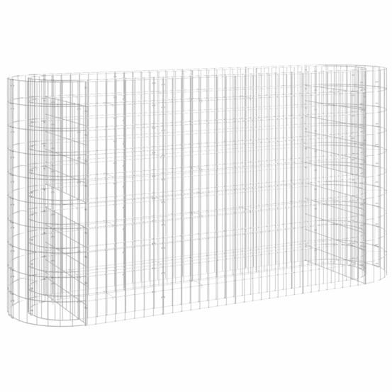 Lit surélevé à gabion fer galvanisé 190x50x100 cm