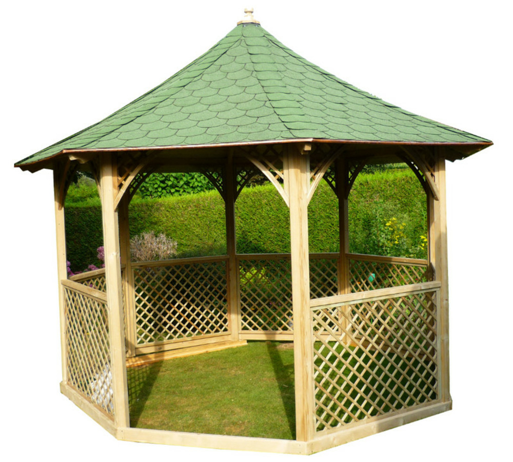 Pavillon octogonal 8.78m² bois naturel - kic35