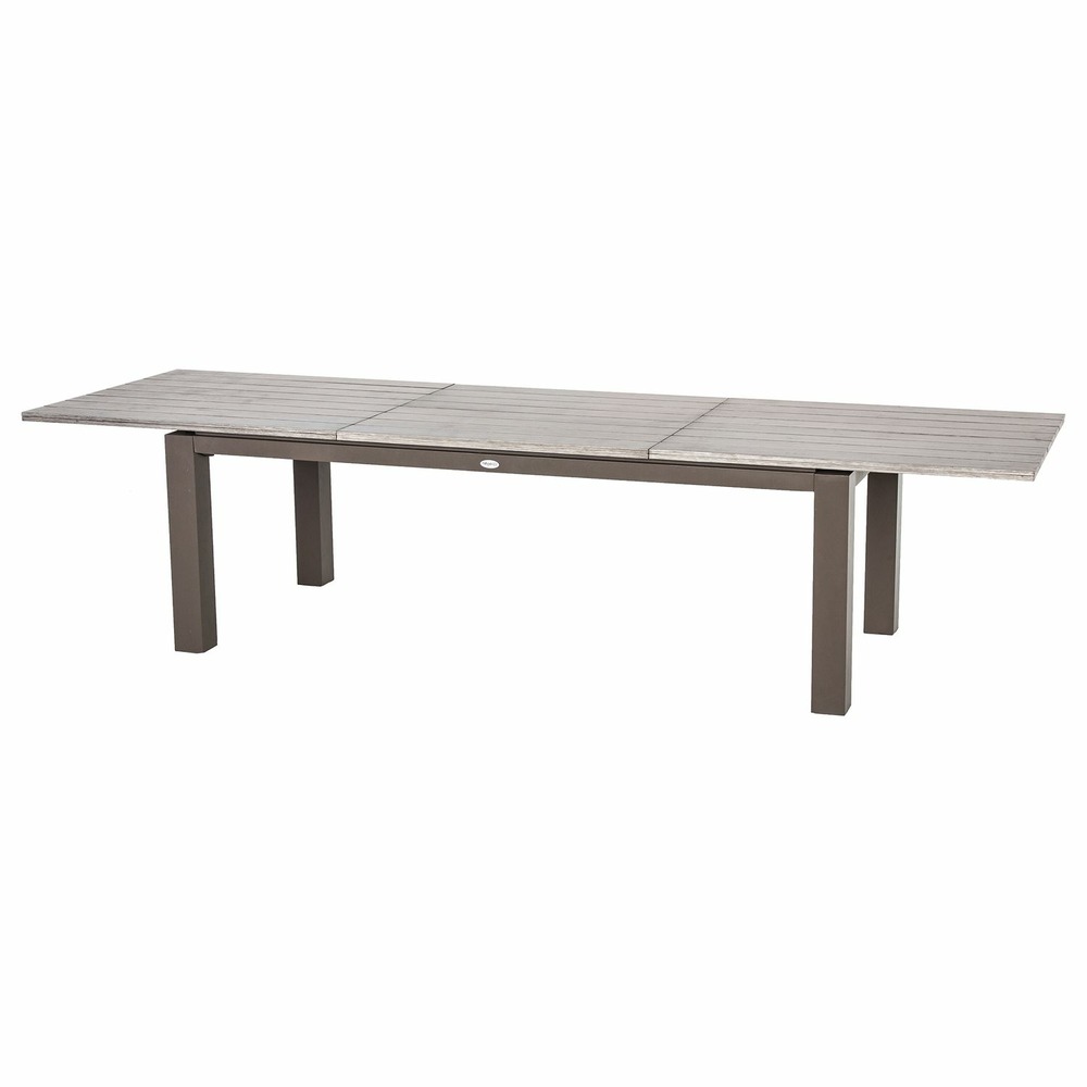 Table de jardin extensible 10 personnes héraklion - l. 220/320 cm - gris tonka