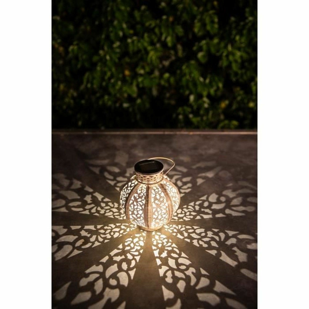 Lanterne métal vintage beige 10 lumens 17 cm