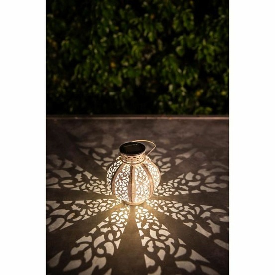 Lanterne métal vintage beige 10 lumens 17 cm