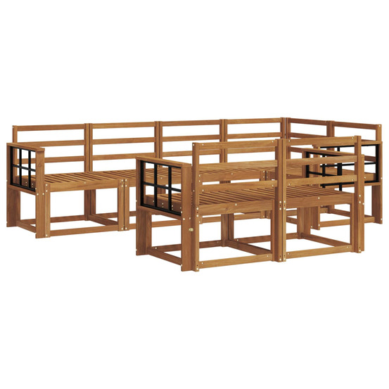 Ensemble de canapés d'extérieur 7 pcs naturel