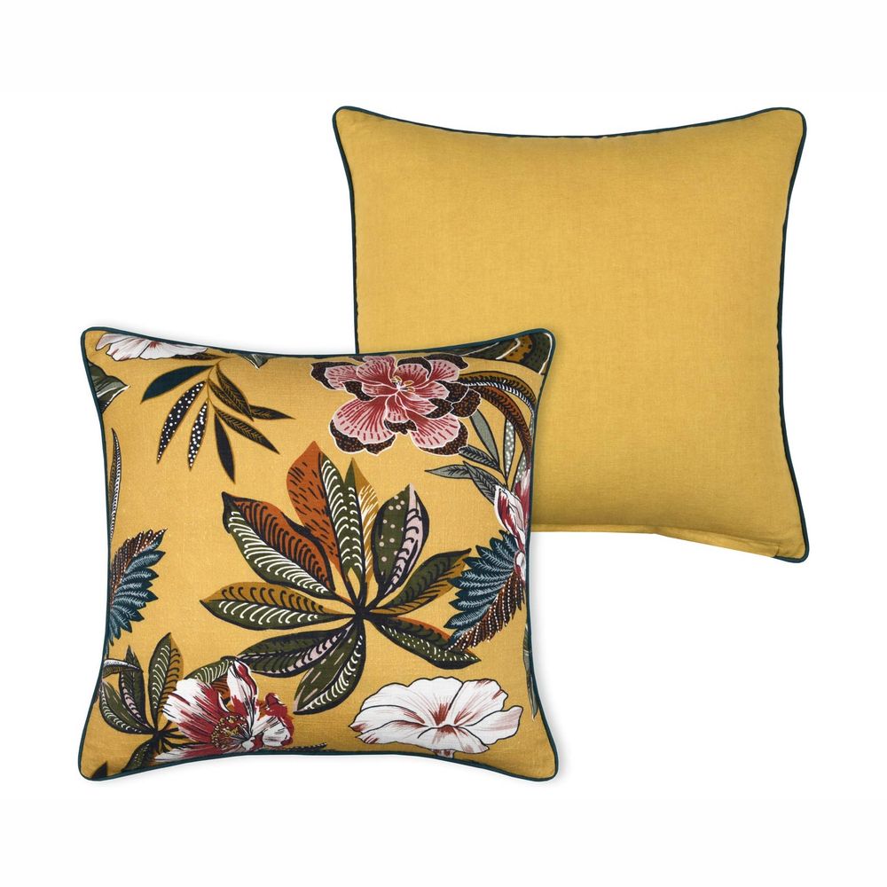 Coussin en coton imprimé exotique | Truffaut