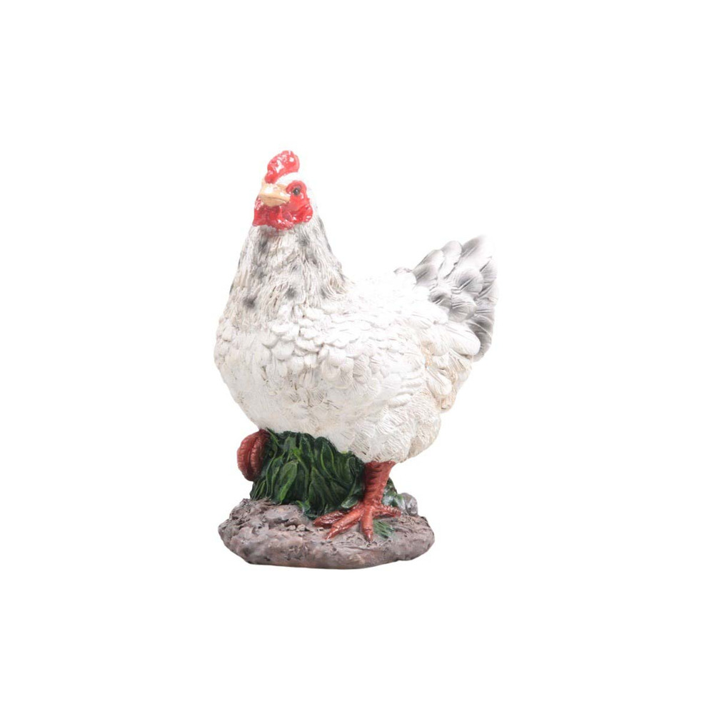 Petite poule en résine 12 x 8 x 16 cm
