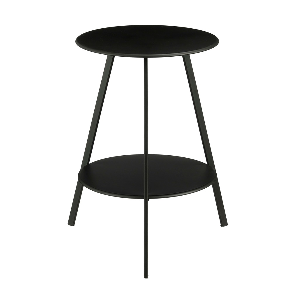 Mica decorations seatle table extérieur – table ronde – métal – 58 x 46 cm – noir