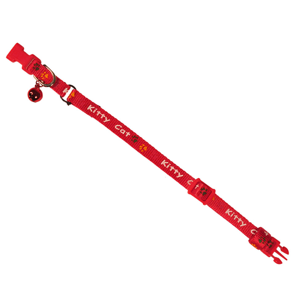 Collier chaton  kitty rouge  16-25cm x 8mm
