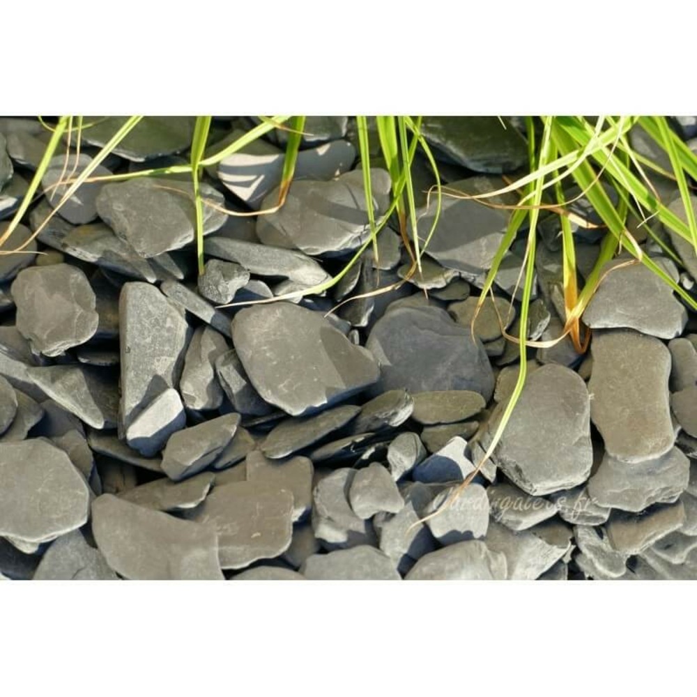 Paillage ardoise noir - rondo 12-40 - vrac big bag - 500 kg