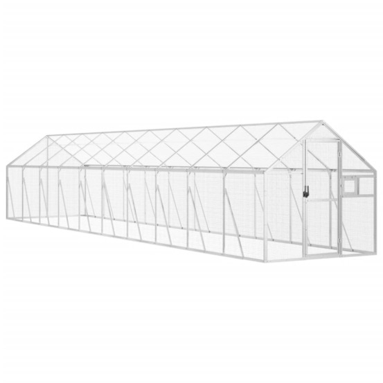 Volière argenté 1,79x10x1,85 m aluminium