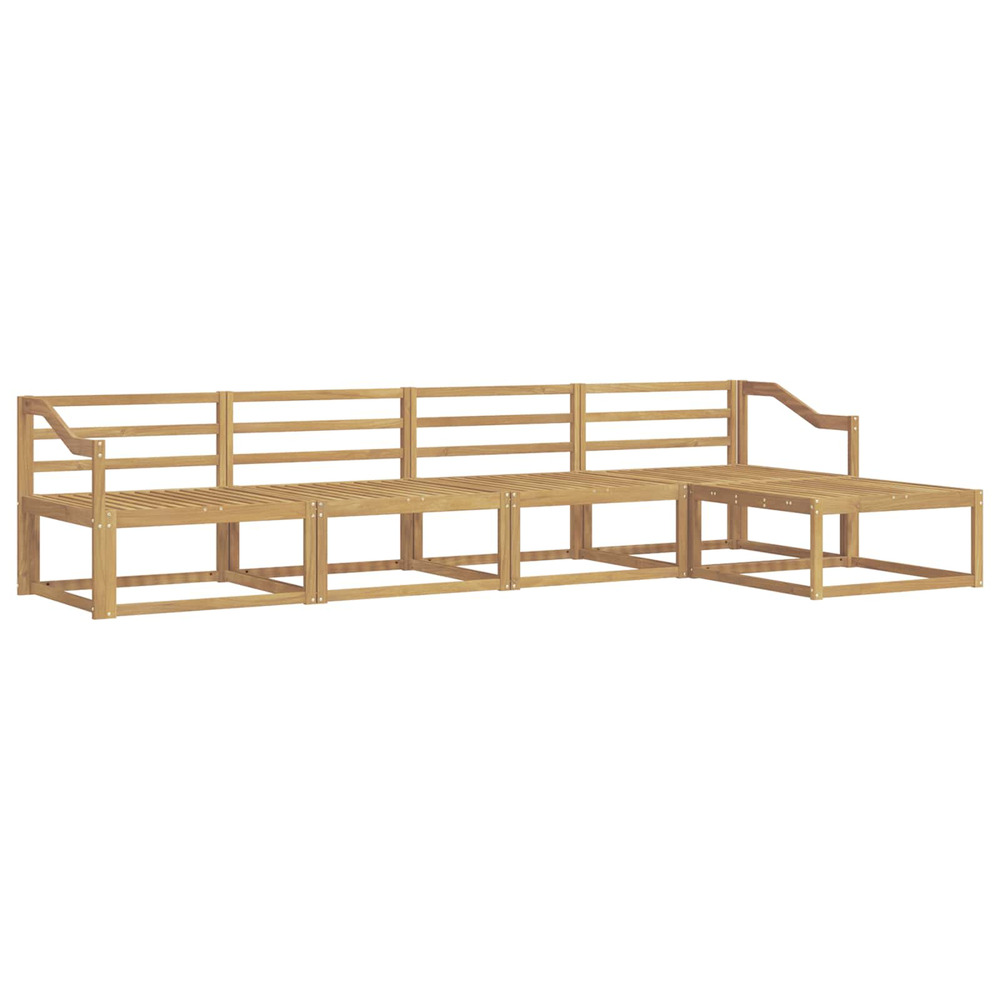 Ensemble de canapés d'extérieur 5 pcs blanc 325 x 162,5 x 73 cm