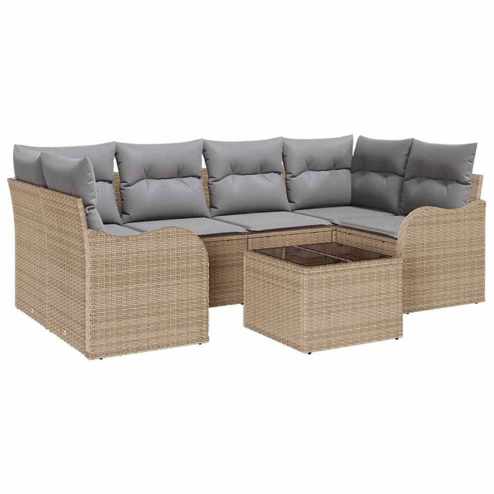 Ensemble de canapé de jardin 7 pc 6-nombre de places