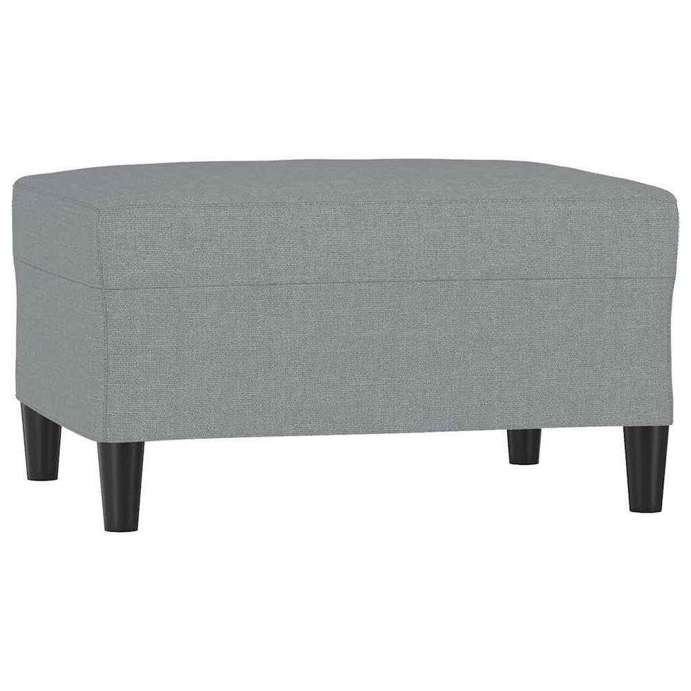 Repose-pied gris clair 70x55x41 cm tissu