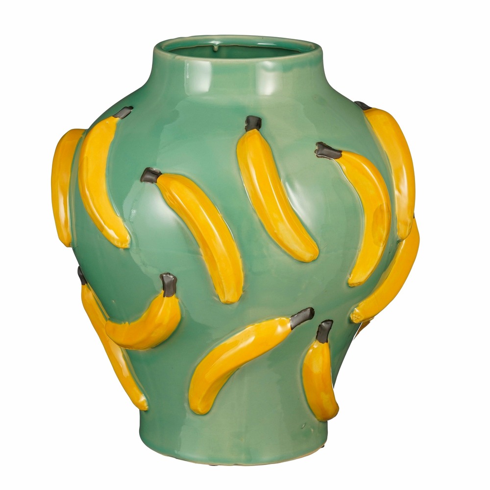 Mica decorations - vase en céramique vert clair h38