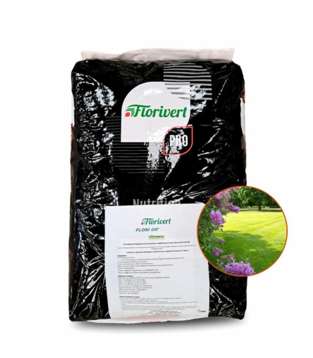 Engrais flori or 7-5-7 algues 20 kg dynamise la vie du sol, pour toutes saisons - florivert neg01889