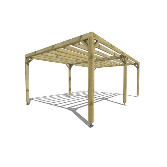 Pergola bois • 6m x 4m • indépendante • sens largeur • livraison comprise
