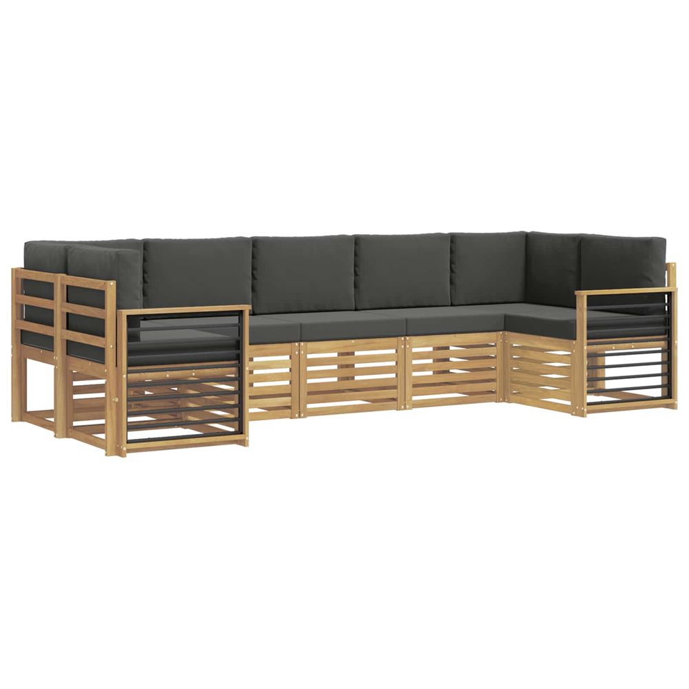 Ensemble de canapés d'extérieur 7 pc blanc et anthracite