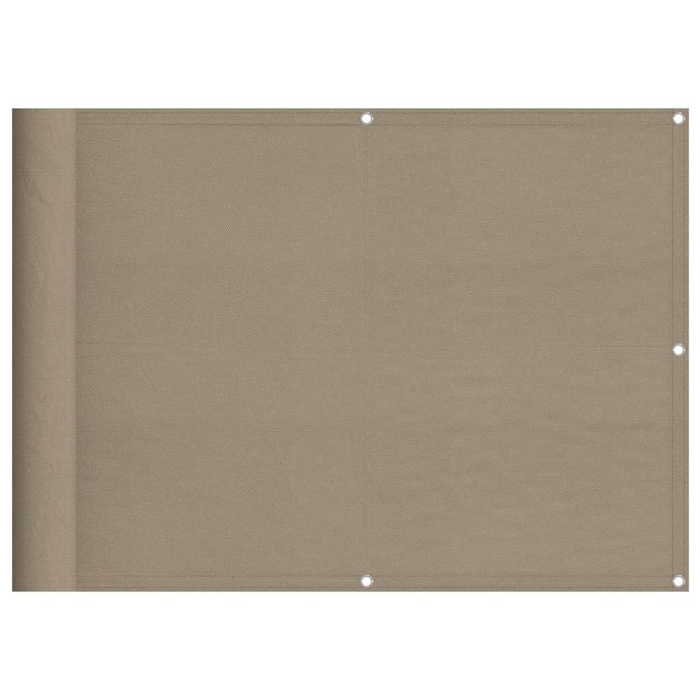 Écran de balcon taupe 75x700 cm 100% polyester oxford