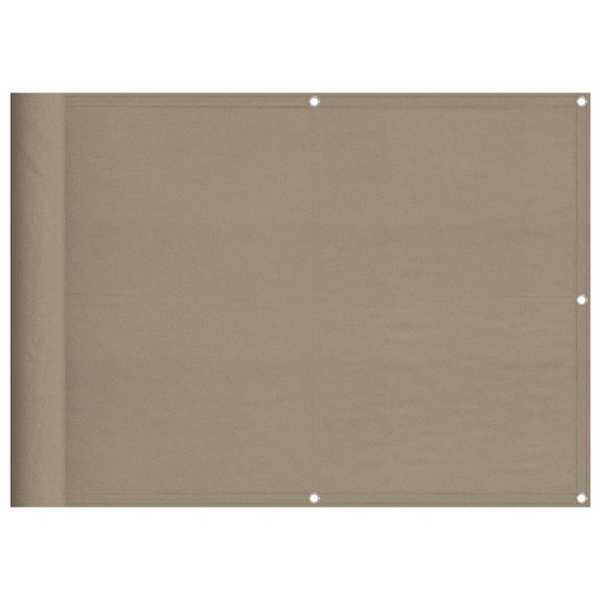 Écran de balcon taupe 75x700 cm 100% polyester oxford
