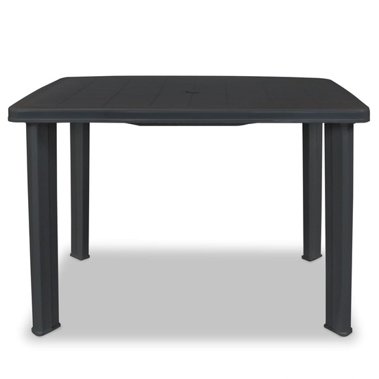 Table de jardin anthracite 101 x 68 x 72 cm plastique
