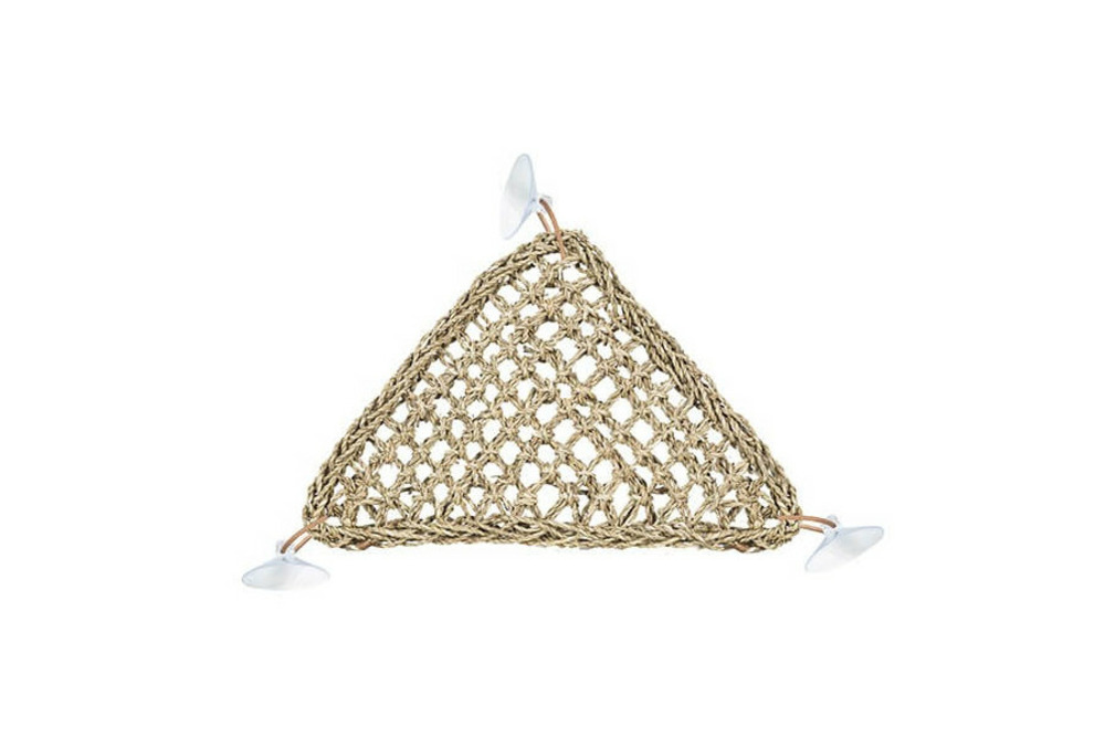 Hamac d'angle pour reptile en fibres naturelles - medium  - decoration pour lézards type pogona, gecko, iguane