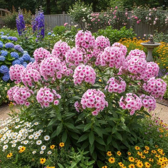 Phlox paniculé bright eyes godet - 5/20 cm