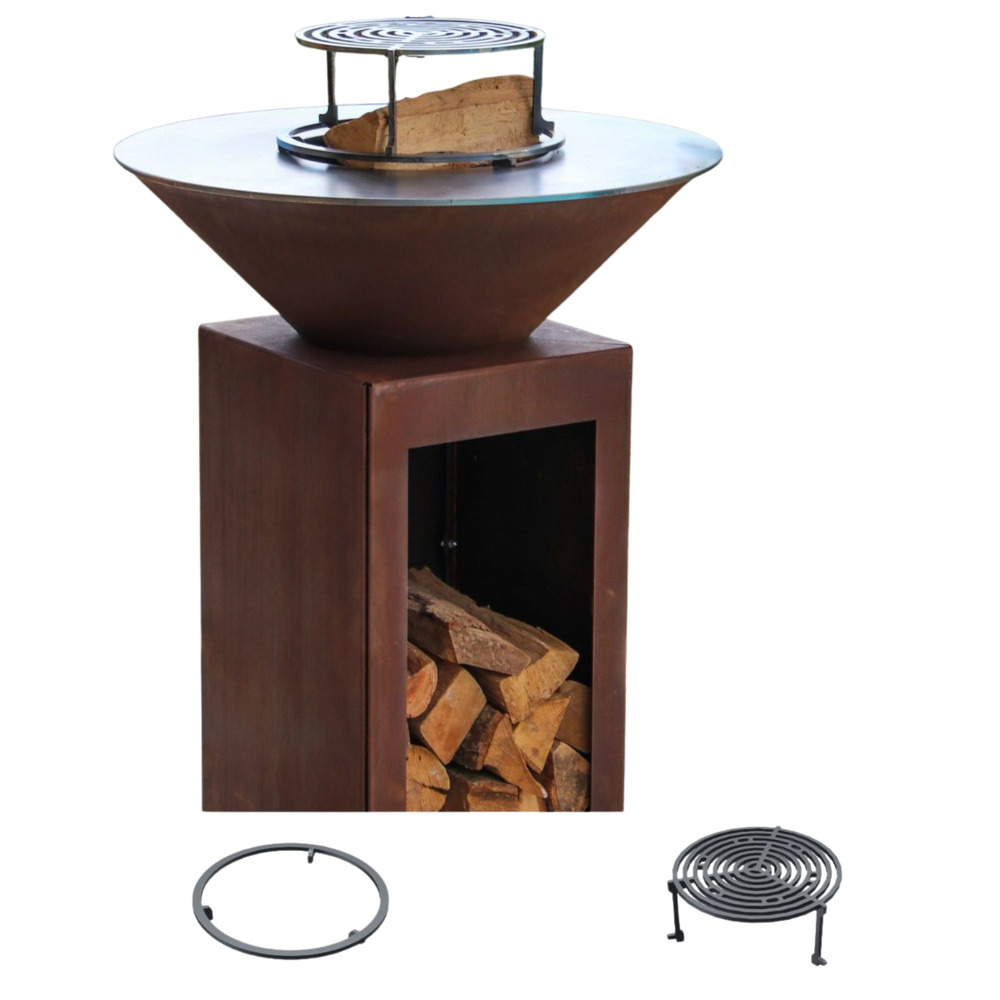 Pack decouverte brasero classique corten 103 double cuve