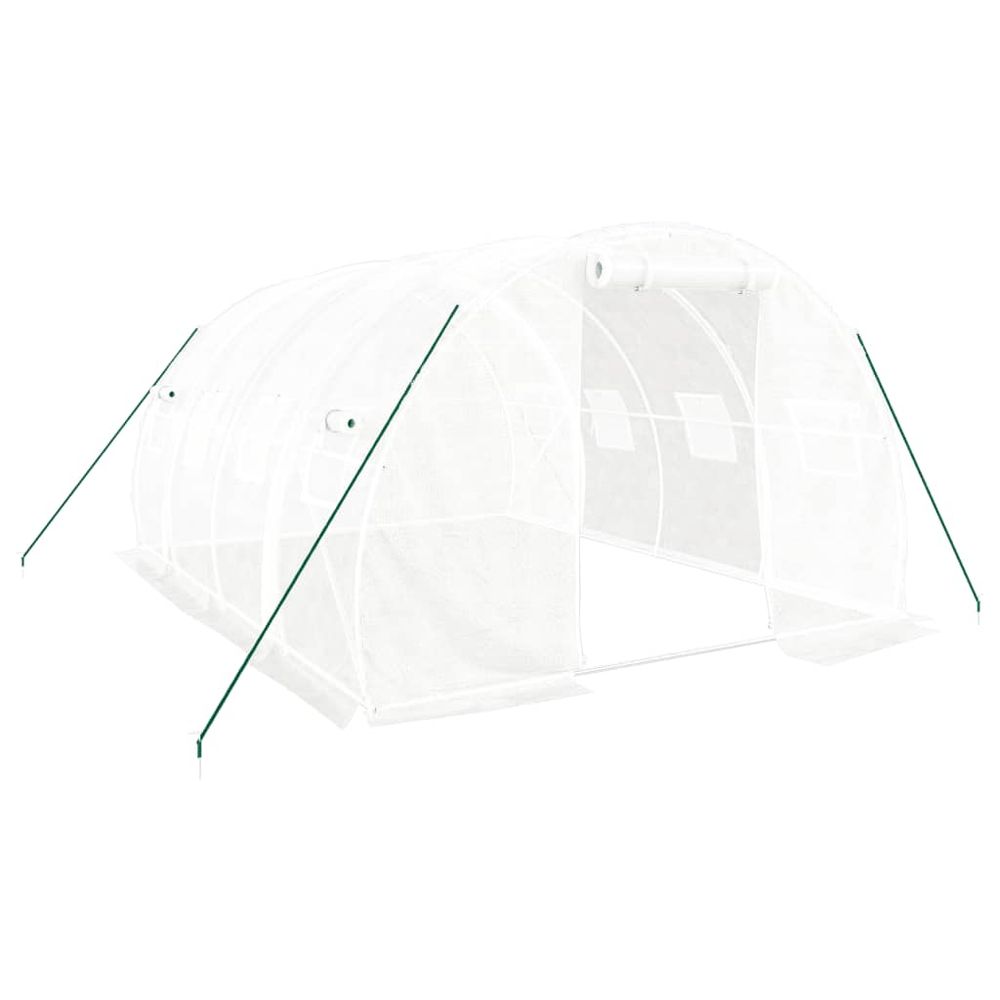 Serre avec cadre en acier blanc 12 m² 4x3x2 m