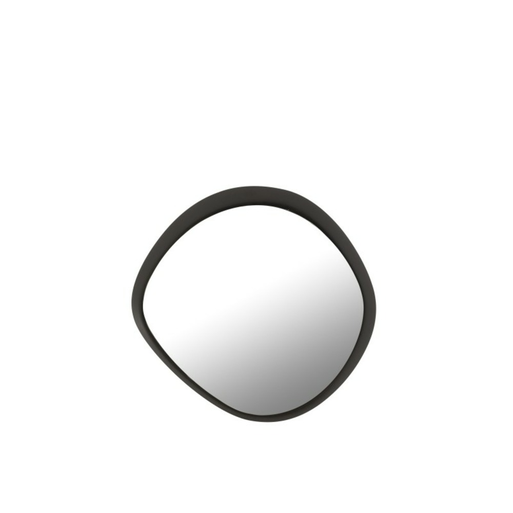 Miroir rond en métal noir 60.5x4.5x58 cm