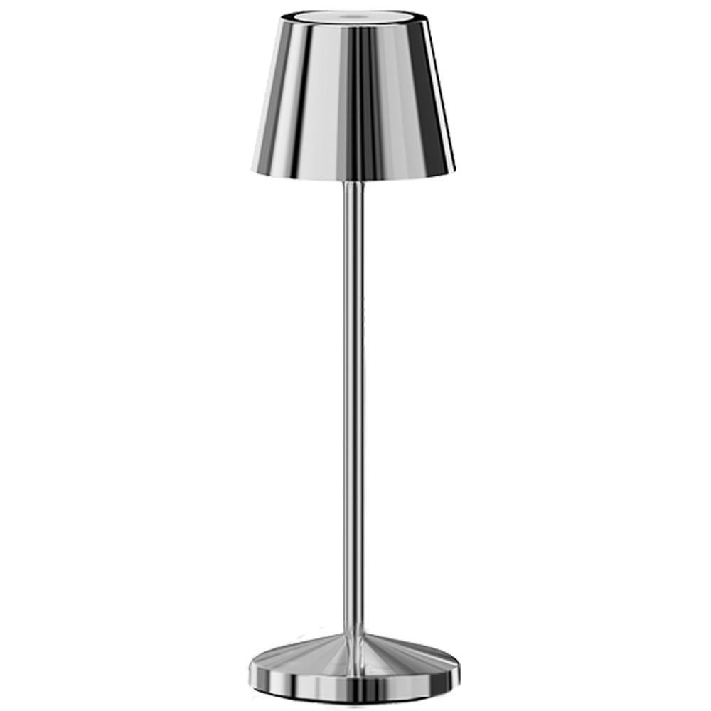 Lampe de table sans fil emily argent h25cm