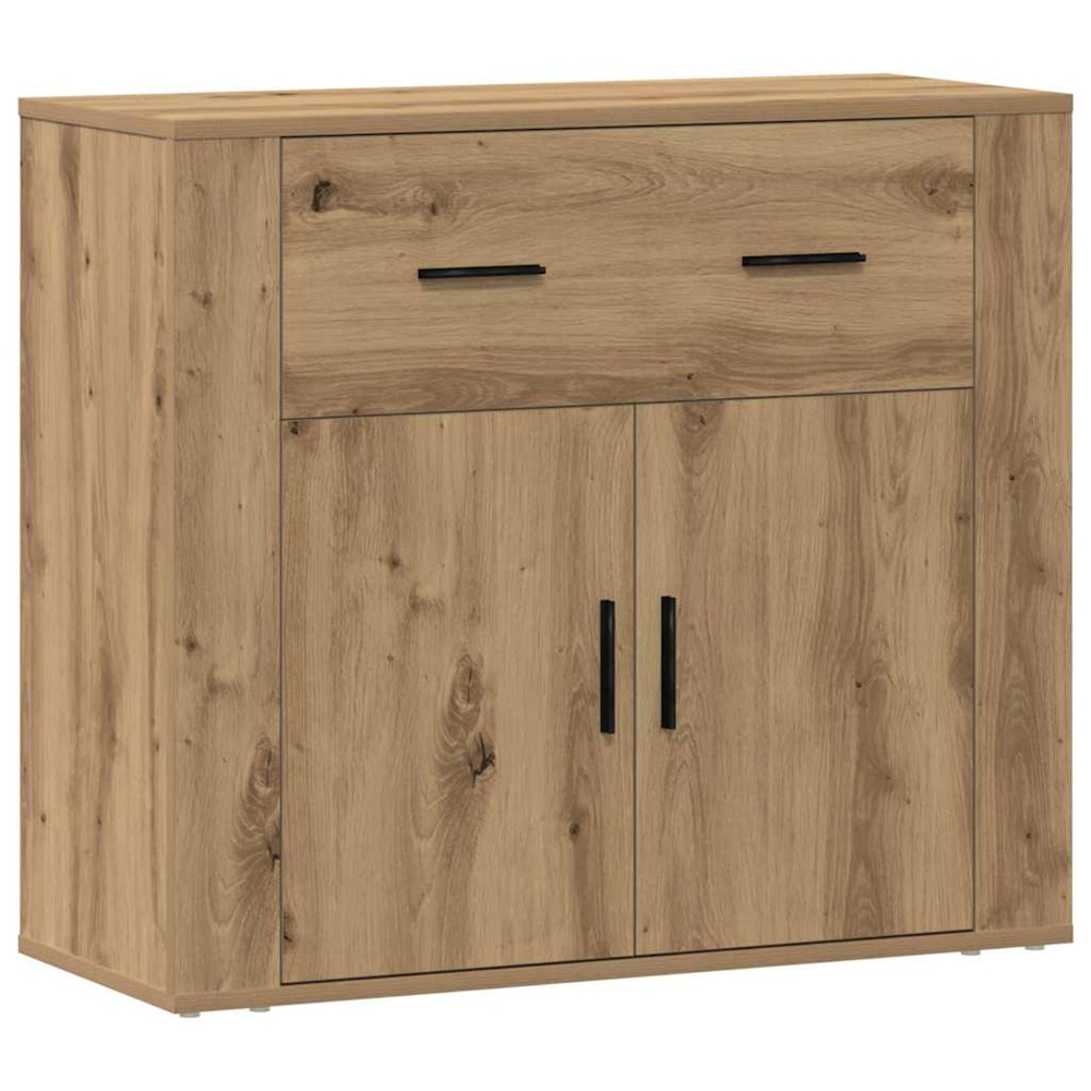 Buffet chêne artisanal 80x33x70 cm bois d'ingénierie
