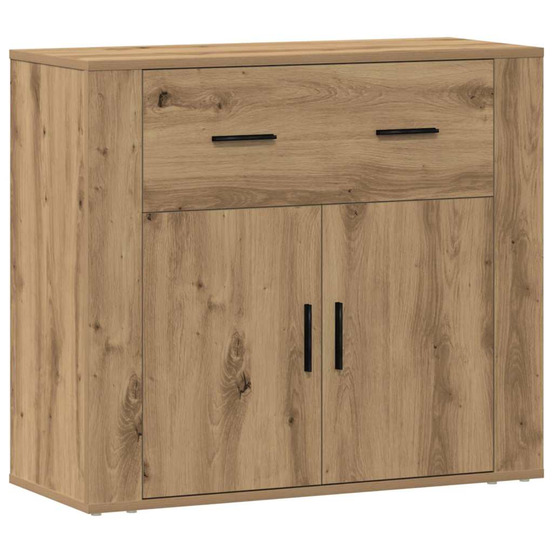 Buffet chêne artisanal 80x33x70 cm bois d'ingénierie
