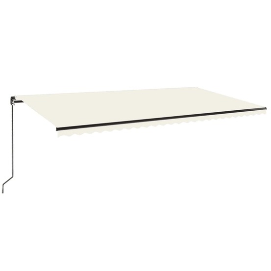 Auvent manuel rétractable avec led 600x350 cm crème
