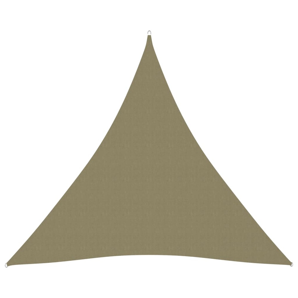 Voile d'ombrage parasol tissu oxford triangulaire 4,5 x 4,5 x 4,5 m beige